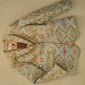 Silk blend fitted jacket